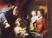 Jacob Jordaens The Virgin and Child with Saints Zacharias,Elizabeth and John the Baptist Spain oil painting artist